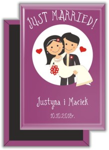 Purple Love -  magnesy prostokątne