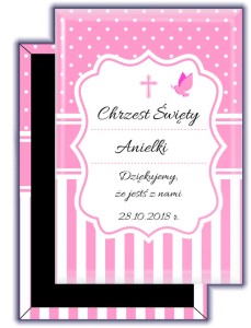 Chrzest Święty For Girl- magnes prostokątny