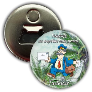 Dziękuję za wspólne lata pracy! - magnes z otwieraczem 56mm 