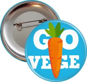 Vege Food - przypinka 56mm