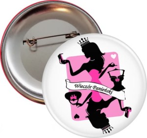 Dama Kier - przypinki na wieczór panieński - 56mm