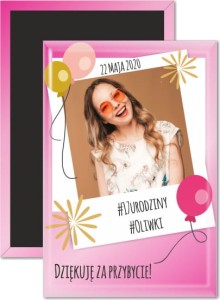 Magnes urodzinowy prostokątny