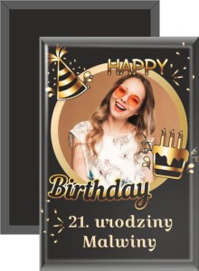 Ekskluzywne urodziny - magnes urodzinowy ze zdjęciem