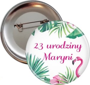 Tropikalne party - przypinka 56mm