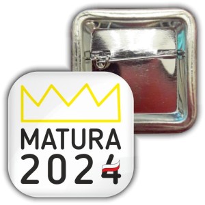 KoronaMatura 2023 - przypinki kwadratowe