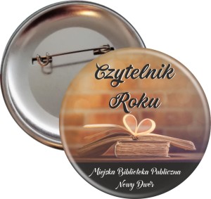 Czytelnik Roku - przypinka 56mm 
