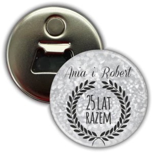 Srebrne Gody - magnes z otwieraczem 56 mm 