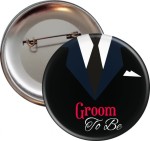 Groom To Be -  przypinka na Wieczór Kawalerski - 56mm