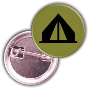 Namiot obozowy -  przypinka 25mm   