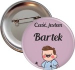 Uczeń - przypinka imienna na rozpoczęcie roku szkolnego - 56 mm