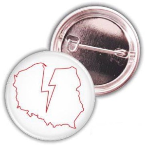 Polska Podzielona - Przypinka na protest - 37mm