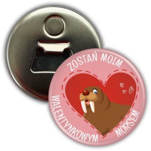 Walentynkowy Mors - magnes z otwieraczem 56mm