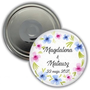 Czekając na wiosnę - weselny magnes 56mm