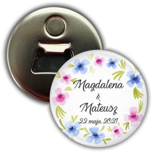 Czekając na wiosnę - weselny magnes z otwieraczem 56mm