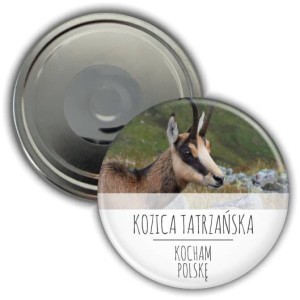 Magnes pamiątkowy okrągły 56mm | Polska | Kozica Tatrzańska