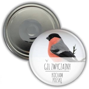 Magnes pamiątkowy okrągły 56mm | Polska | Gil Zwyczajny