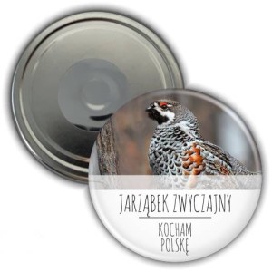 Magnes pamiątkowy okrągły 56mm | Polska | Jarząbek Zwyczajny