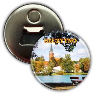 e011204 Magnes z otweraczem - Szcztno Wieża Kościoła i Jezioro Domowe Małe.jpg