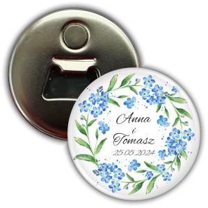 Niezapomniane wesele - magnes weselny z otwieraczem 