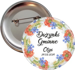 Dożynki Gminne - dożynkowy wieniec - przypinka 56mm