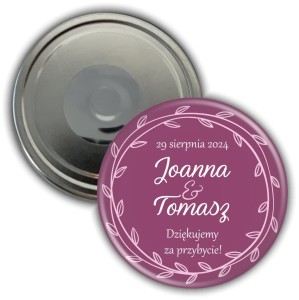 Purple and Pink Mix - magnes weselny 56mm