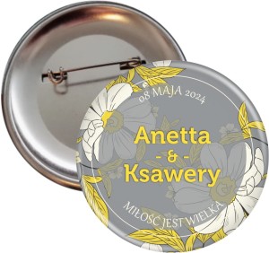 g3293 Yellow loves Grey - przypinka weselna 56mm.jpg