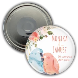 g3296m Papużki nierozłączki - weselny magnes 56mm.jpg