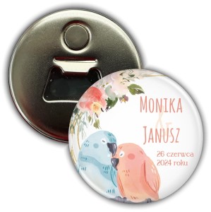 g3296mo Papużki nierozłączki - weselny magnes z otwieraczem 56mm.jpg