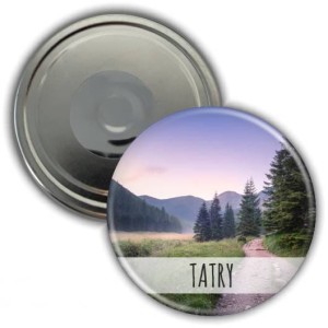 Magnes okrągły 56mm | Tatry | Droga przez górską dolinę