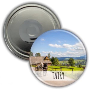 Magnes okrągły 56mm | Tatry | Góralska bryczka