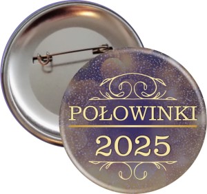 Połowniki Gold Elegance - przypinka 56mm - SZYBKA WYSYŁKA