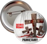 Zbrodnia Katyńska - przypinka 56mm