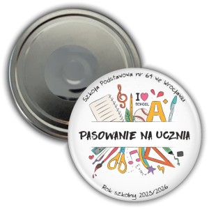Kolorowe Pasowanie - magnes szkolny 56mm