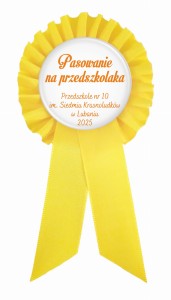 Pasowanie na Przedszkolaka - żółty kotylion