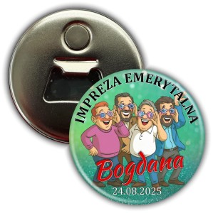 Roztańczona emerytura - magnes z otwieraczem 56mm