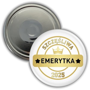 Magnes na lodówkę 56mm – Szczęśliwa Emerytka
