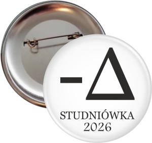 -delta - Przypinka na Studniówkę - 56mm-SZYBKA WYSYŁKA