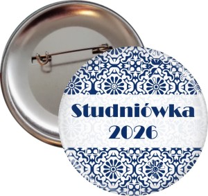Stylish  collection - Blue - Przypinka na Studniówkę - 56mm SZYBKA WYSYŁKA