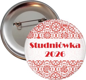 Stylish  collection - Red - Przypinka na Studniówkę - 56mm-SZYBKA WYSYŁKA