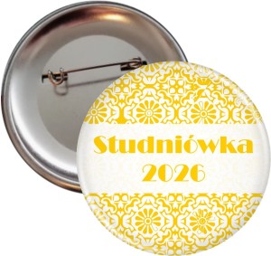 Stylish  collection - Yellow - Przypinka na Studniówkę - 56mm - SZYBKA WYSYŁKA