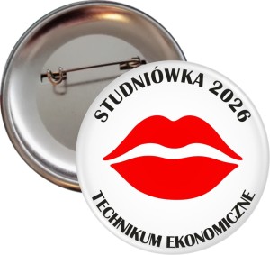 Red lips - Studniówka - Przypinka 56mm 