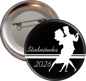 Roztańczona Studniówka Black&White - przypinka 56mm