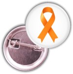 Pomarańczowa wstążka - Dzieciństwo bez przemocy - przypinka 25mm