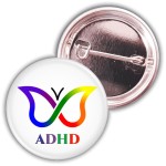 Tęczowe skrzydła - ADHD - przypinka 37mm