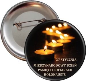 Przypinka 56mm – Światło Pamięci - 27 stycznia