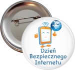Dzień Bezpiecznego Internetu - przypinka 56mm