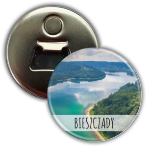 Magnes z otwieraczem okrągły 56mm | Bieszczady | Jezioro Solińskie