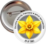 Rocznica wybuchu Powstania w getcie warszawskim - przypinka 56 mm
