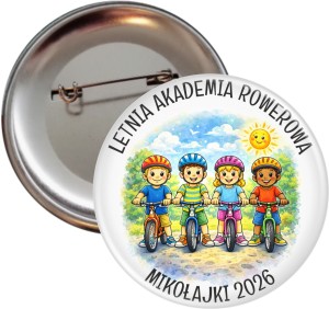 g9828 Letnia akademia rowerowa - przypinka 56mm na kolonie - półkolonie.jpg