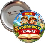 Mali odkrywcy książek - przypinka 56mm